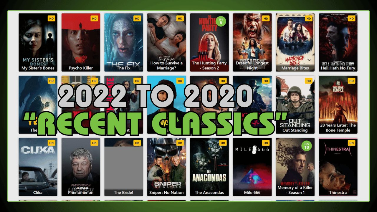 2022 to 2020 – Recent Classics