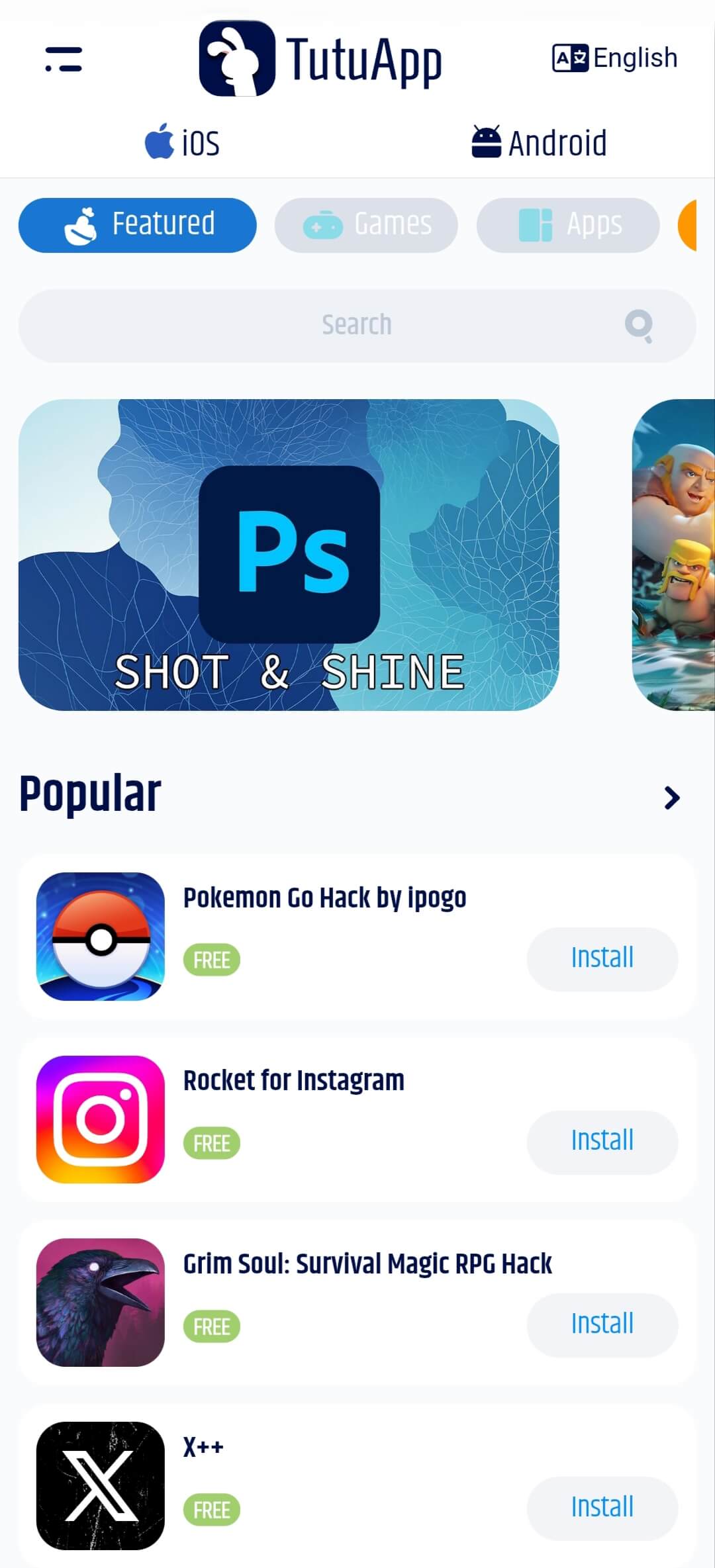 Find and Open TutuApp