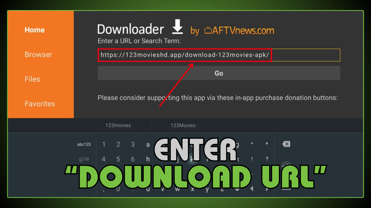 Enter Download URL