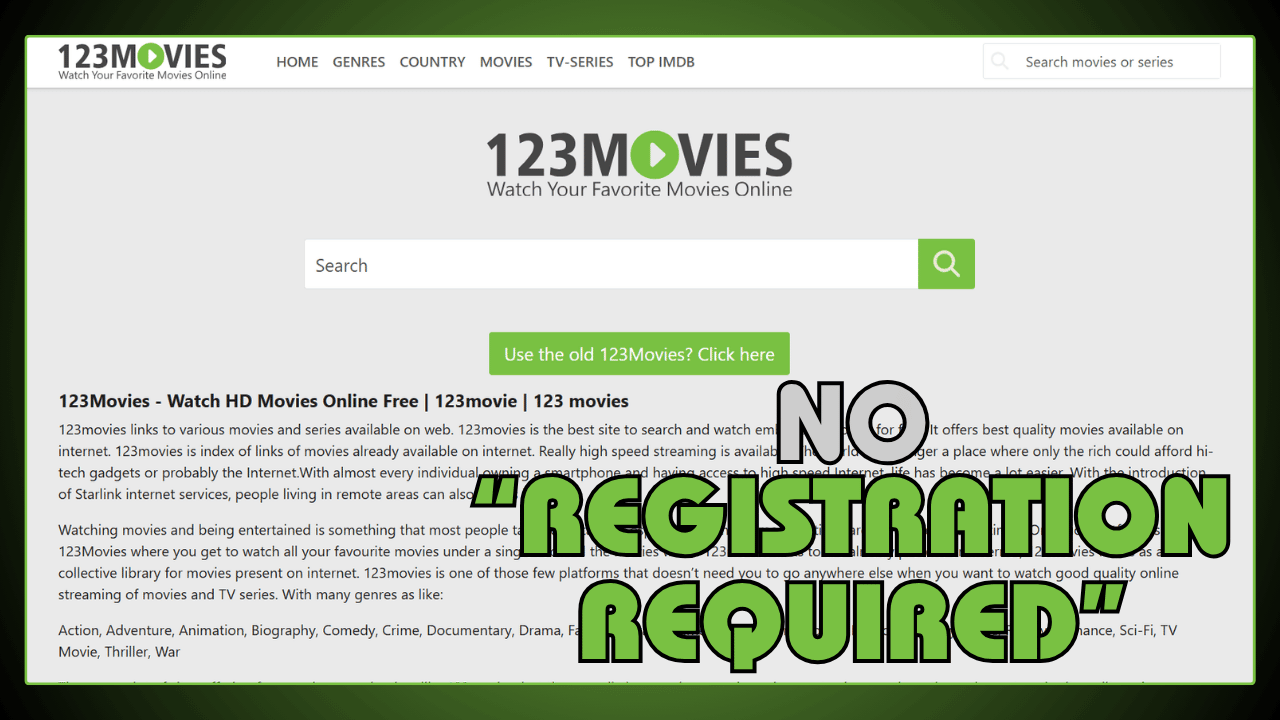 No Registration Required